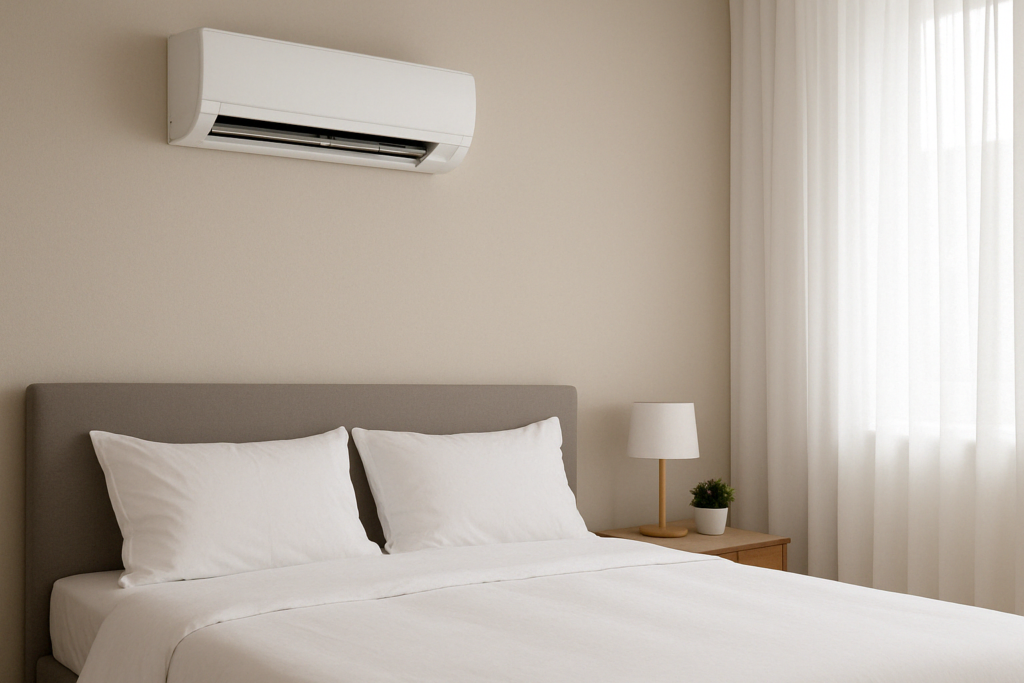 Split-unit airco in hotelkamer